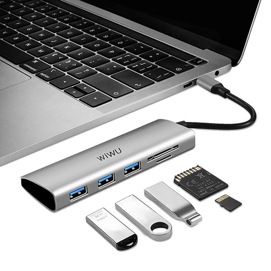 Wiwu 5 in 1 (532ST) 3xUSB 3.0 – TF/SD Card