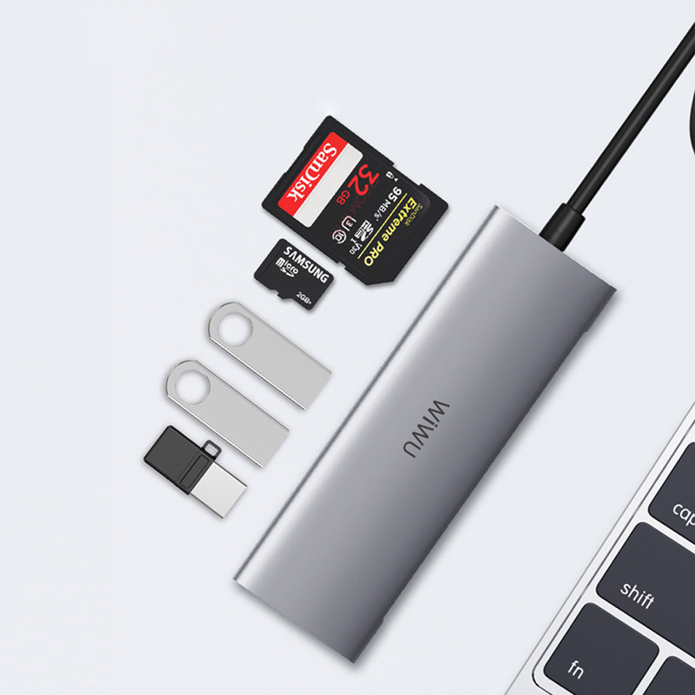 Wiwu 5 in 1 (532ST) 3xUSB 3.0 – TF/SD Card