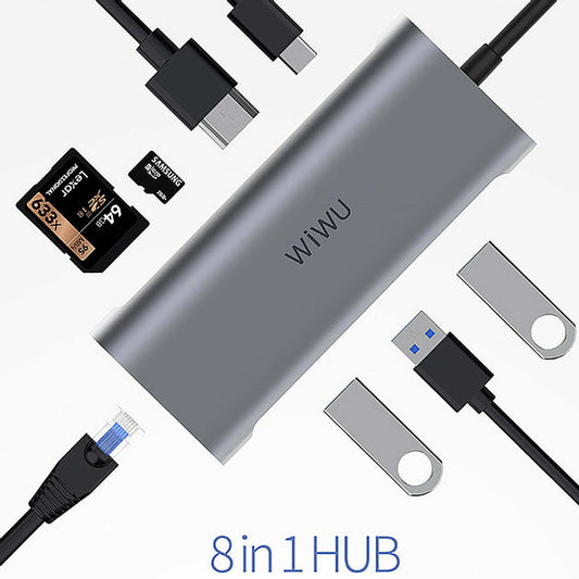 Wiwu Alpha 831HRT 8 in 1 Type-C Converter